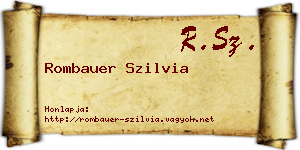 Rombauer Szilvia névjegykártya
