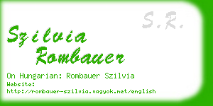 szilvia rombauer business card